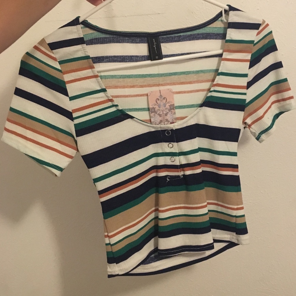 Valija Gitana Stripes Crop Top